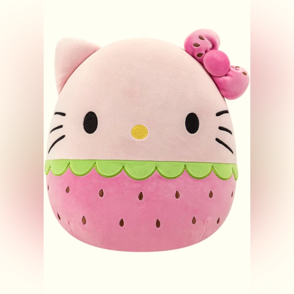 Squishmallows Official Kellytoy 12” Sanrio Squad Strawberry Hello Kitty